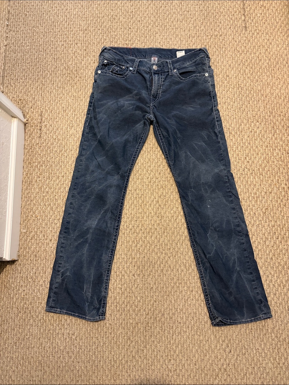 True Religion Men's Navy Straight-Leg Jeans